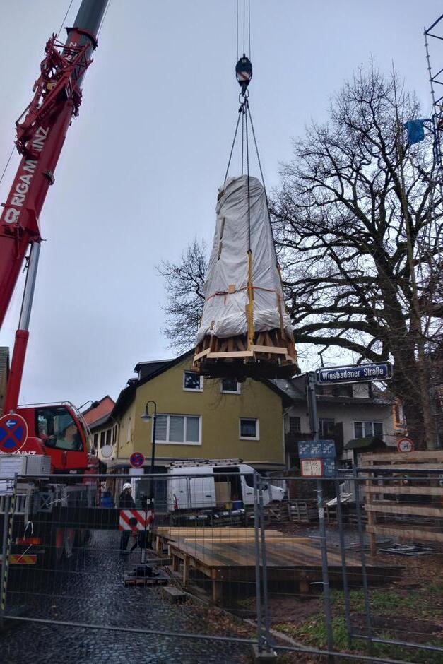 Die Evangelische Kirche in Wiesbaden-Dotzheim wird saniert.