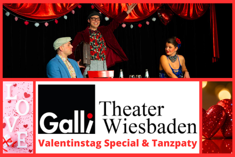 Valentinstag-Liebeschaos im Galli Theater Wiesbaden- "Der Beziehungscoach" mit Tanzparty am Samstag, 14. Februar.