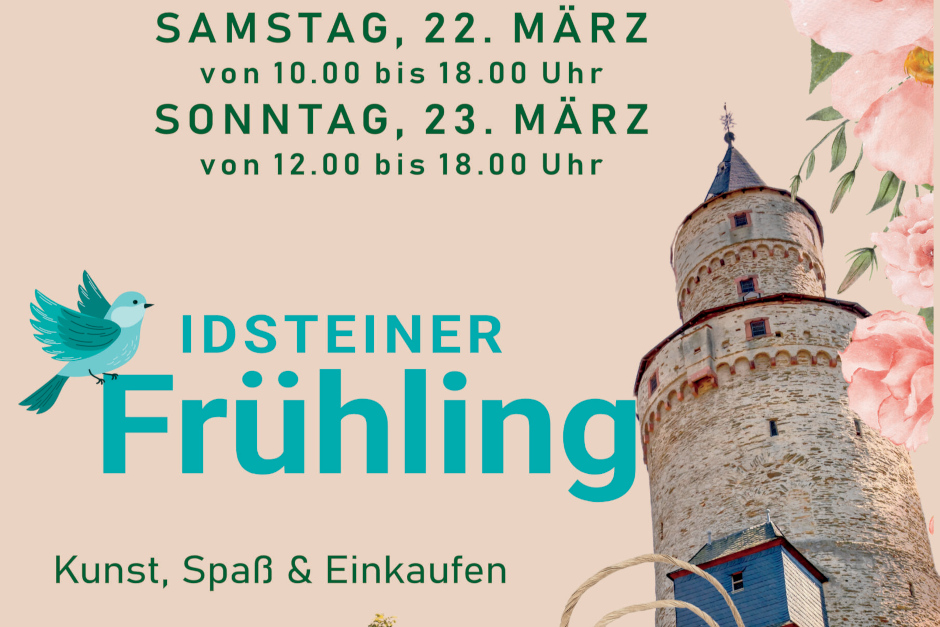 Kurz nach dem diesjährigen kalendarischen Frühlingsanfang begrüßt „Idstein aktiv“, der Zusammenschluss der Idsteiner Gewerbetreibenden, am 22. und 23. März mit dem „Idsteiner Frühling“ die neue Jahreszeit.