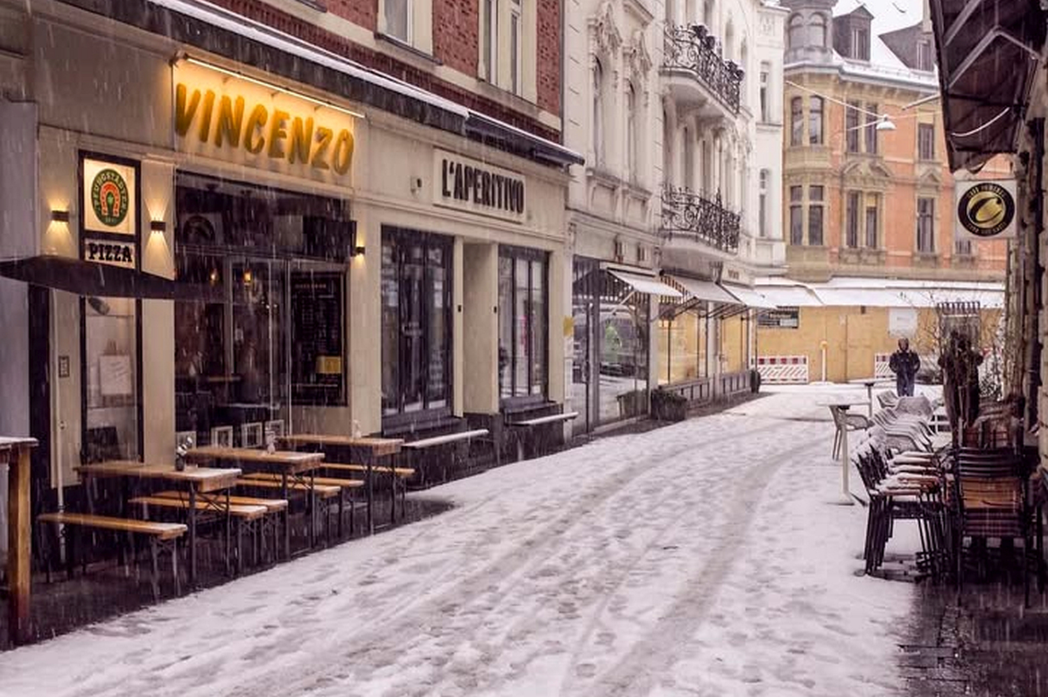 Wetter: Schnee-Chaos in Wiesbaden am Dienstag. 3. Februar 2026.c