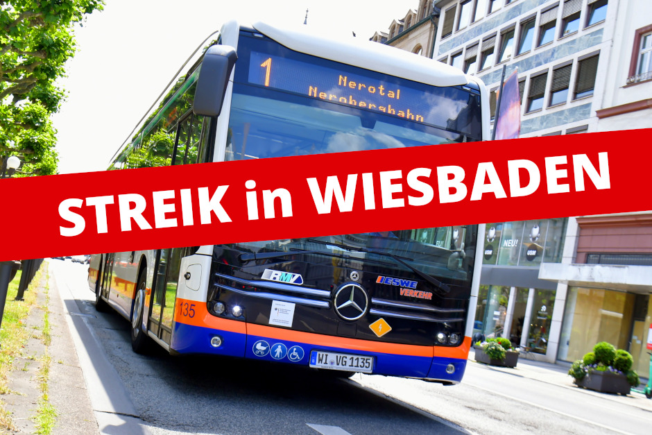 Nächste Streik in Wiesbaden: Busse stehen am Dienstag wieder still!