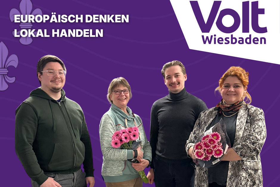 Volt Wiesbaden stellt Führungsteam nach Kommunalwahl neu auf