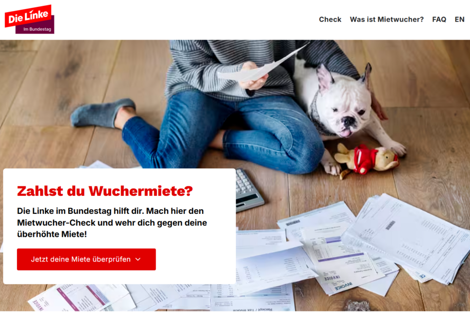 Die Linke Wiesbaden teilt mit, dass die Mietwucher-App viel genutzt wird.