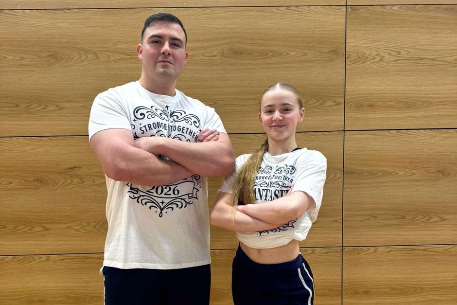 Phantoms-Cheerleader Maren Ewert und Sean Rawlins sind erstes Stunt-Paar