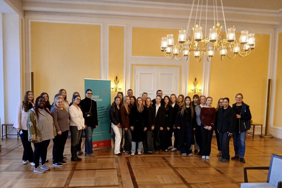 Im Wiesbadener Rathaus gab es einen Empfang für eine Jugendgruppe aus Kroatien