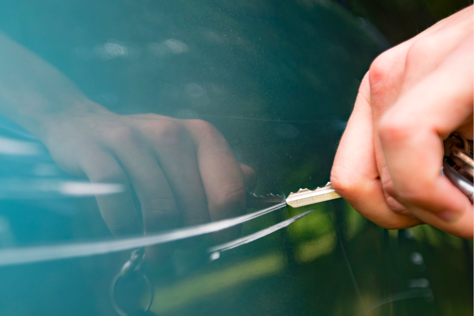 In der Emser Straße in Wiesbaden sind erneut mehrere Fahrzeuge mutwillig beschädigt worden. Nach einer ersten Serie von Sachbeschädigungen Ende März wurden nun drei weitere Autos zerkratzt und mit kreideähnlicher Sprühfarbe beschmiert – der Schaden liegt bei rund 10.000 Euro.
