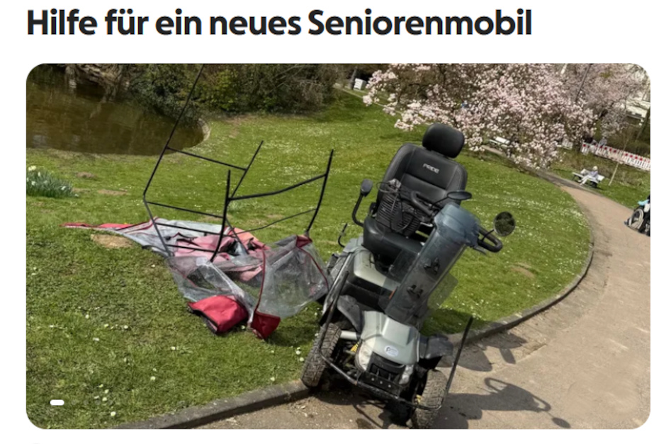 Nach der spektakulären Rettung von einem Wiesbadener Senior aus dem Kurparkweiher erlebt der 87-Jährige nun die Folgen des Unfalls ganz unmittelbar. Sein Seniorenmobil ist zerstört, deshalb soll eine Spendenaktion helfen, ihm ein neues Stück Selbstständigkeit zurückzugeben.