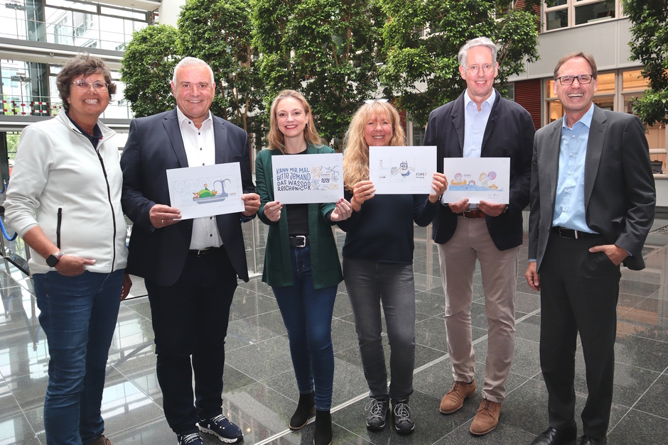 Die Jury hat das neue Motiv fürs ESWE-Wasserglas zur Weinwoche 2026 ausgewählt