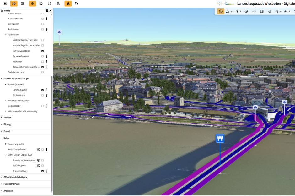 Die Stadt Wiesbaden zieht eine positive Bilanz zum Digitalen Zwilling