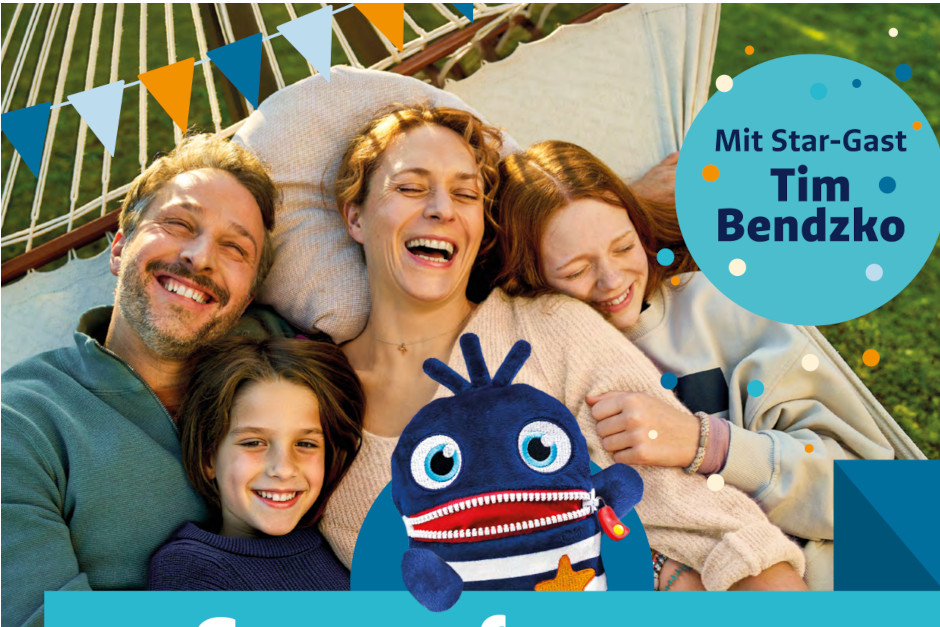 Das große R+V-Sorgenfresser-Familienfest lädt am 14. Juni 2026 auf das Schlachthof-Gelände in Wiesbaden ein. Familien erwartet ein kostenloses Programm mit Workshops, Vorträgen, Mitmachaktionen, Outdoor-Erlebnissen und einem Live-Konzert von Tim Bendzko.