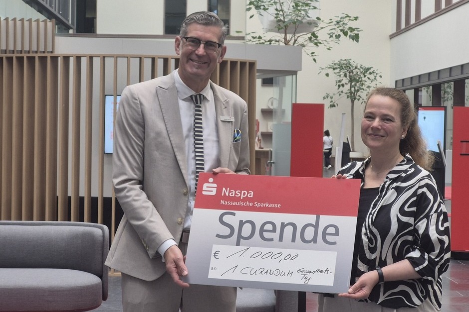 Die Naspa unterstützt 1. CURANDUM e.V. Gesundheitstag in Wiesbaden-Medenbach mit 1.000 Euro