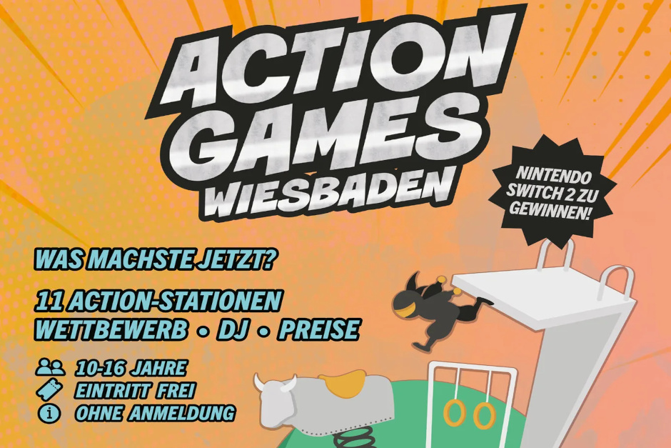 Action statt Ferienblues: Action Games verwandeln den Kulturpark Wiesbaden in ein Bewegungsparadies
