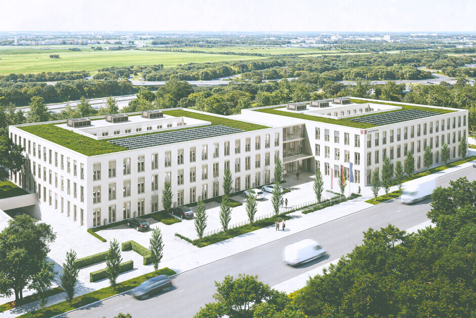 Ein Büro-Neubau wird auf dem ehemaligen Dywidag-Areal in Wiesbaden-Erbenheim.
