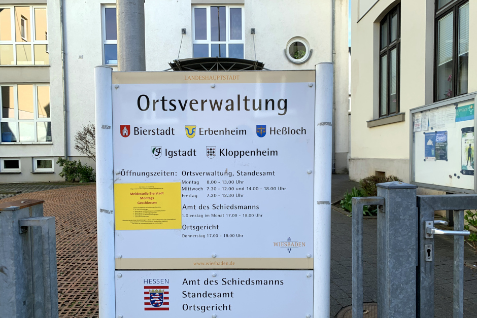 Eingeschränkter Bürgerservice: Alle Ortsverwaltungen in Wiesbaden schließen am Donnerstag früher.