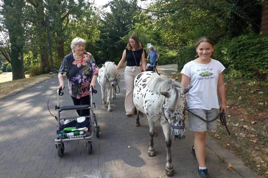 In Wiesbaden gab es einen Ponybesuch im Antoniusheim Altenzentrum