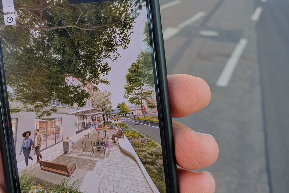 Die Neugestaltung der Schwalbacher Straße in Wiesbaden ist jetzt als 360°-Ansicht im Internet verfügbar