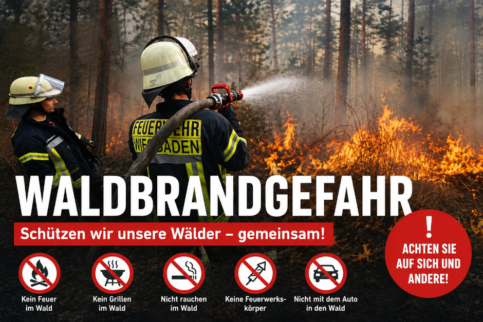 Höchste Alarmstufe Lila in Wiesbaden: Kein Grillen auf öffentlichen Plätzen, strenge Regeln für Feste und Wälder.
