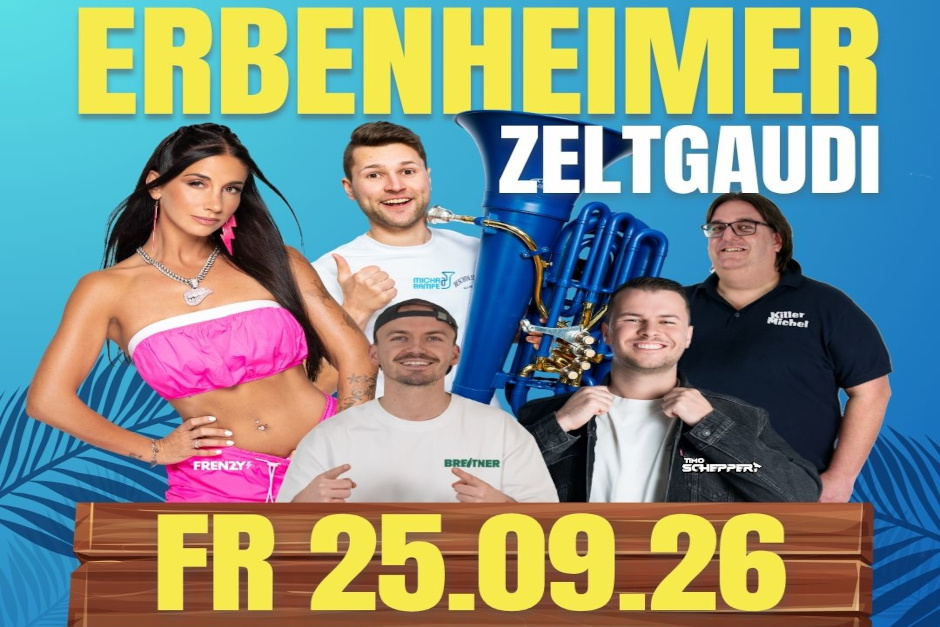 Große Zeltgaudi mit Frenzy, Micha von der Rampe, Breitner, Killermichel sowie DJ Timo Scheppert in Wiesbaden-Erbenheim. Wiesbadenaktuell.de verlost exklusiv 2x2 Tickets für die Malle-Party.