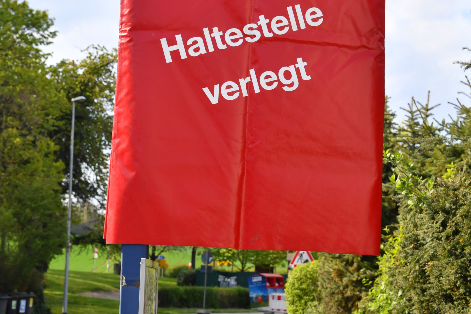 Bushaltestelle „Gottfried-Kinkel-Straße“ in Wiesbaden-Biebrich entfällt in Richtung Innenstadt
