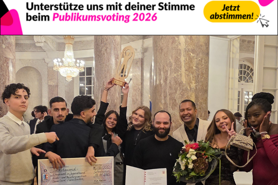 In Wiesbaden lädt das Kinder- und Beratungszentrum Sauerland zur Abstimmung für das Projekt „Ehrenamt in Jugendhand“ ein
