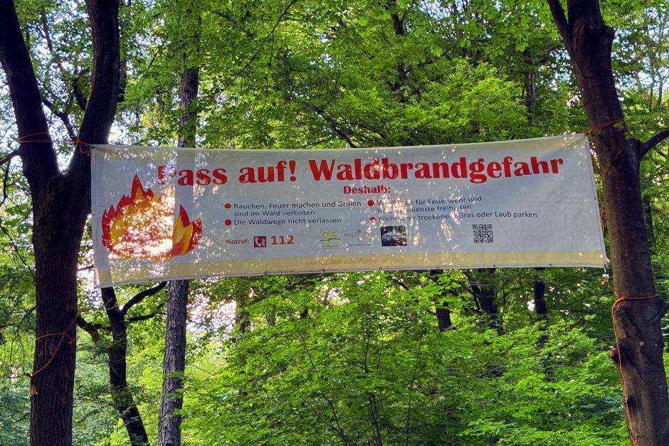 Waldbrandgefahr sinkt spürbar in Wiesbaden. Kein Grillverbot mehr – Rauchverbot im Wald bleibt ganzjährig bestehen.