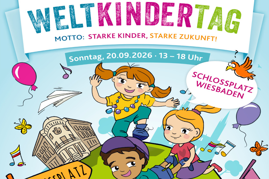 „Starke Kinder – starke Zukunft!“: Schlossplatz in Wiesbaden wird am Sonntag zur riesigen Erlebnis- und Aktionsfläche.