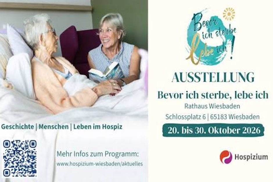 30 Jahre gelebte Hospizarbeit: Das Wiesbadener Rathaus zeigt vom 20. bis 30. Oktober die Jubiläumsausstellung „Bevor ich sterbe, lebe ich“ mit Lesungen und Vorträgen.