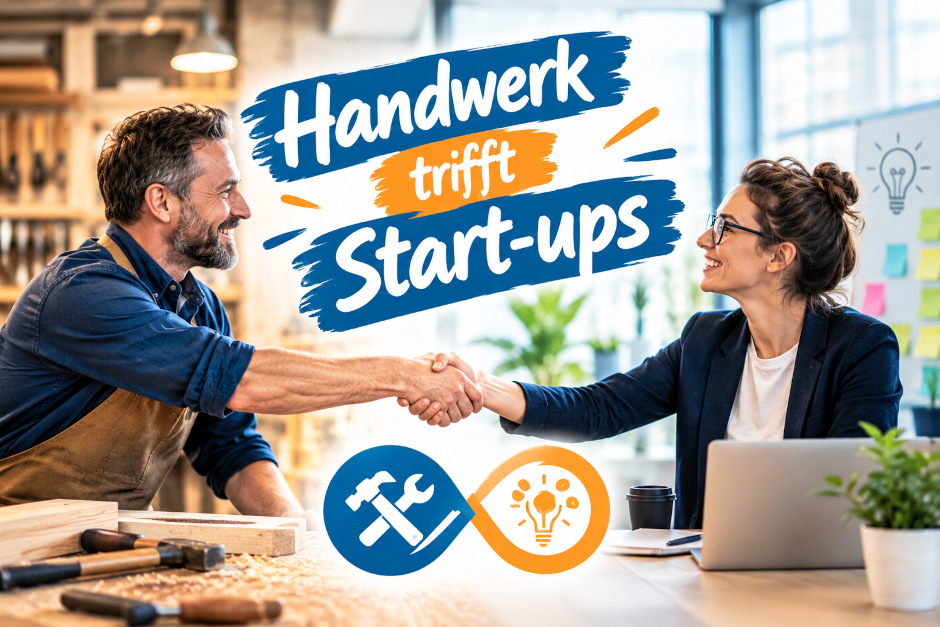 Digitale Frischekur für die Baustelle: Stadt bringt Handwerk und Start-ups im Heimathafen zusammen in einem neuen Format.