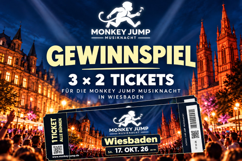 Eine Stadt voller Live-Musik: Monkey Jump verwandelt Wiesbadens City am Samstag in ein Festival.