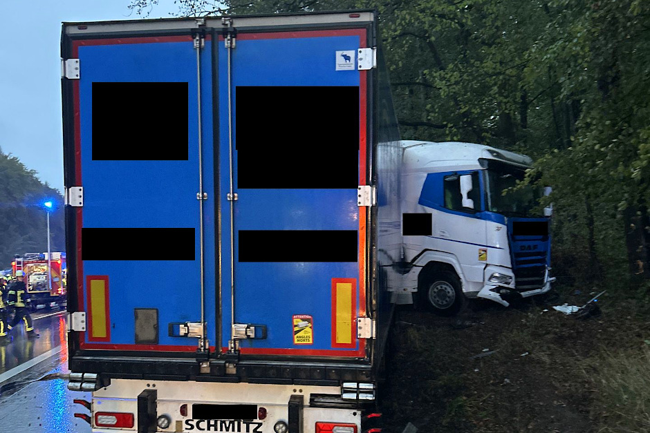 Sattelzug knickt bei Starkregen am Donnerstagabend ein: Leitplanke auf der A3 bei Wiesbaden durchbrochen – Diesel läuft aus!